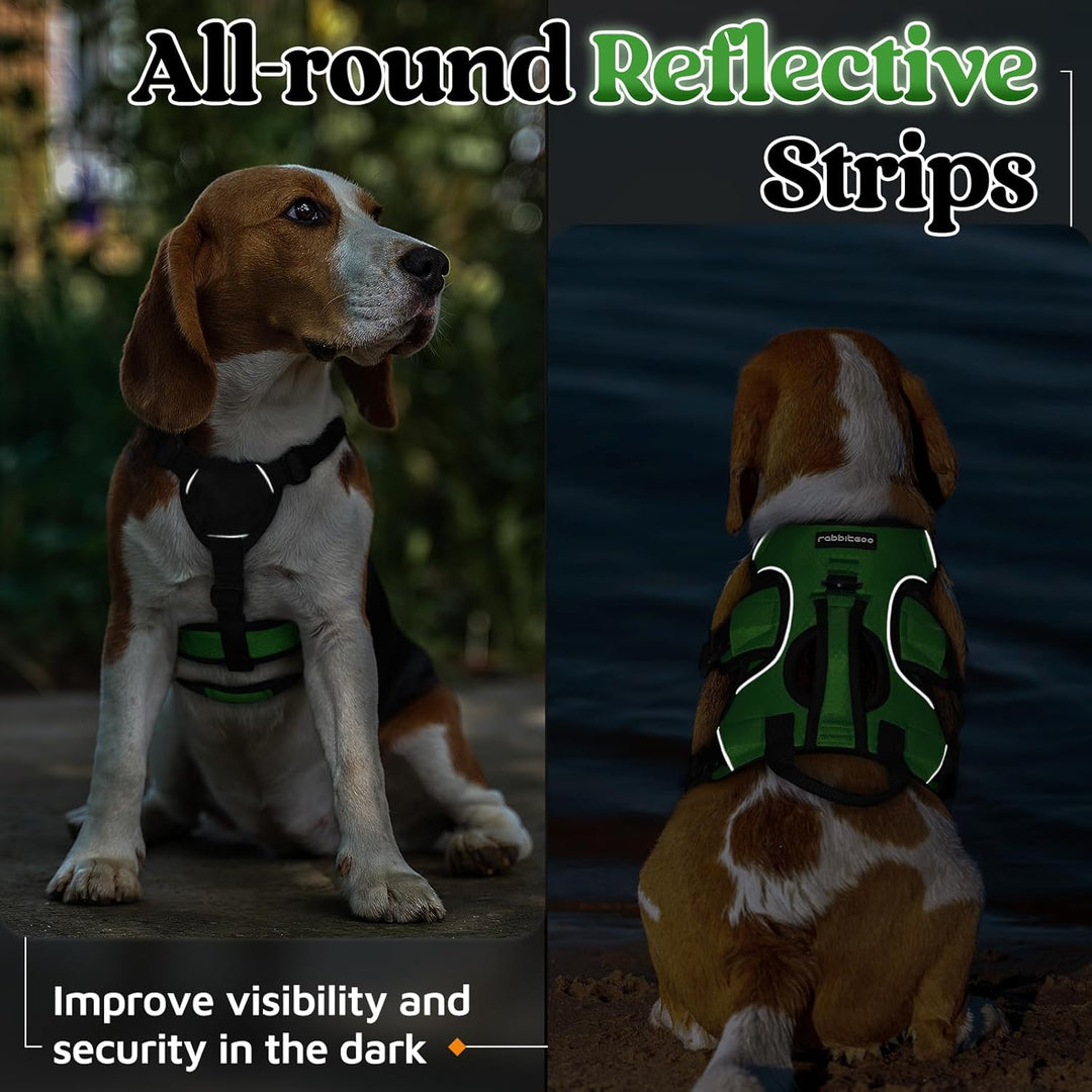 rabbitgoo Ausbruchsichere Hundegeschirr Kleine Hunde mit Griff, Anti Zug Sicherheitsgeschirr Hund At