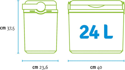 Kühlbox | Passive Kühlbox | Kühltaschen aus Kunststoff mit polystyrol thermische Isolierung 24 L Bla