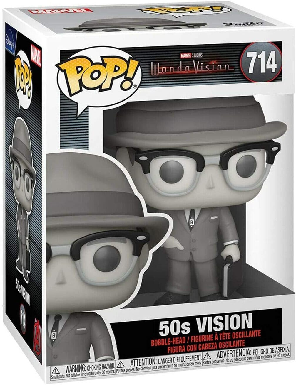 Vision 50's Pop #714 Pop TV: Wanda Vision Vinyl-Figur (gebündelt mit EcoTek Protector zum Schutz der