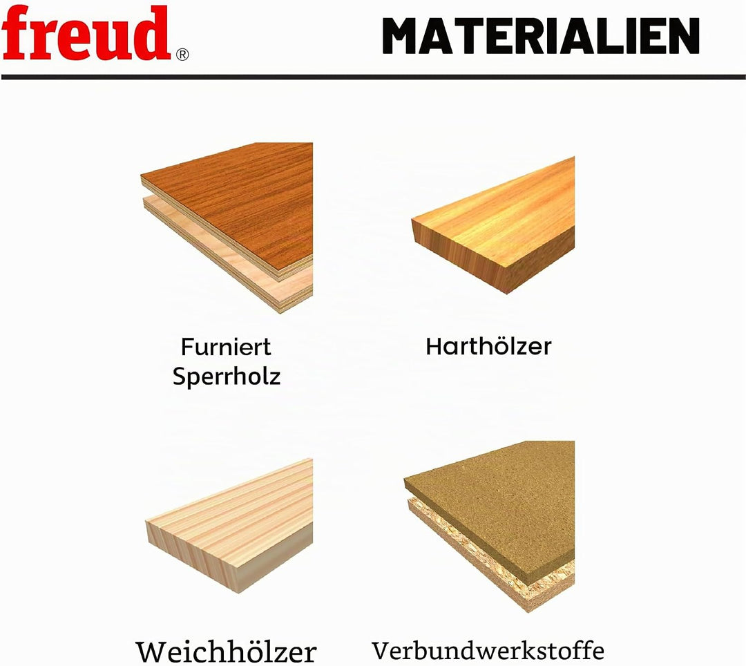 Freud Fräser, 42-100 Pack of 1 Bündigfräser mit 2 Schneiden, Durchmesser: 9,53 mm (3/8 Zoll), Schaft