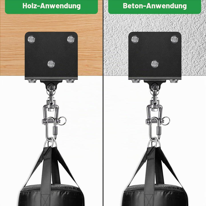 SELEWARE ELEWARE Boxsack Halterung Boxsack Aufhängung - 360° Arehbarer Schwerlast Deckenhaken 1000 L