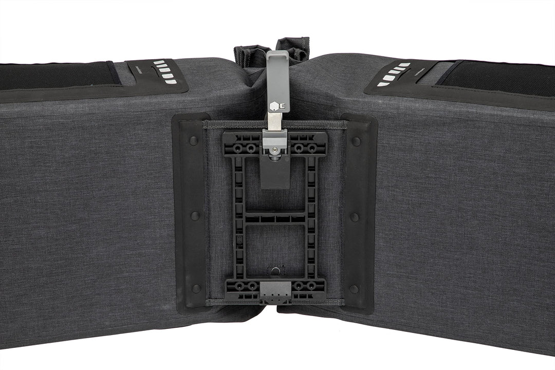 New Looxs Unisex-Adult Varo Double MIK Doppelte Fahrradtasche, Grey, 40 Liter 40 Liter Grey, 40 Lite