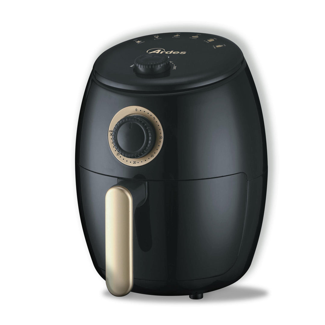 ARDES - Heissluftfritteuse 2 Liter Fassungsvermögen Air Fryer klein 30-Minuten-Timer Höchsttemperatu