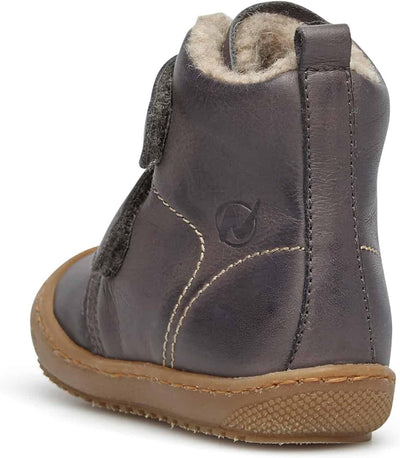 Naturino BUBBLE VL-Stiefeletten aus gefüttertem Nappaleder 23 EU Anthrazit, 23 EU Anthrazit