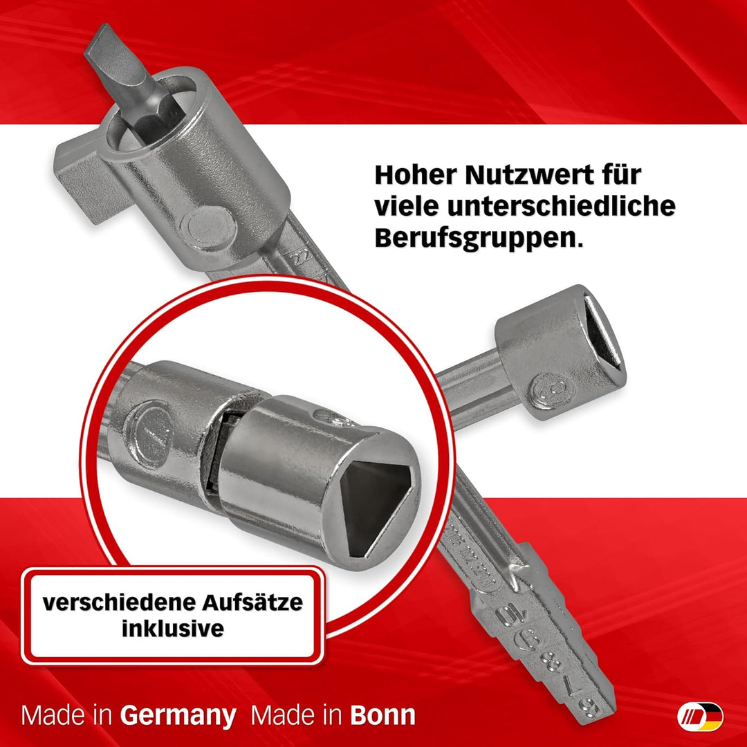 Multipick Universalschlüssel Set [magnetische Aufsätze] Schaltschrankschlüssel - Multifunktionsschlü
