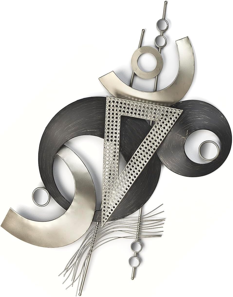 Kobolo Modernes Wandbild Metallbild - Metall - in grau und silber 95L x 50B cm, 95L x 50B cm