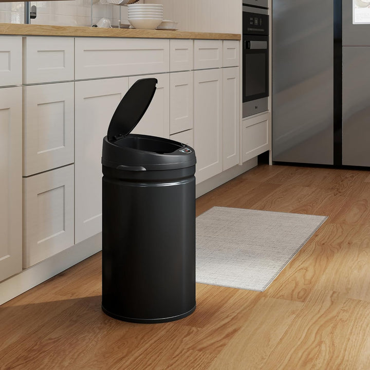 HOMCOM Mülleimer mit Sensor 30L Edelstahl Automatischer Leiser Mülleimer mit Soft-Close-Deckel, Bewe