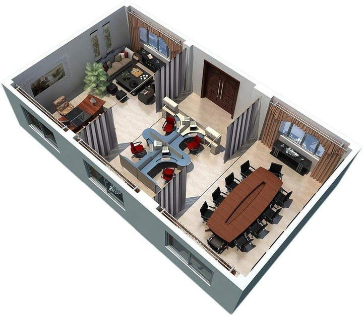 PONY DANCE Raumteiler Vorhang Wärmeisolierend Trennwand Raumtrenner für Wohnzimmer & Schlafzimmer &