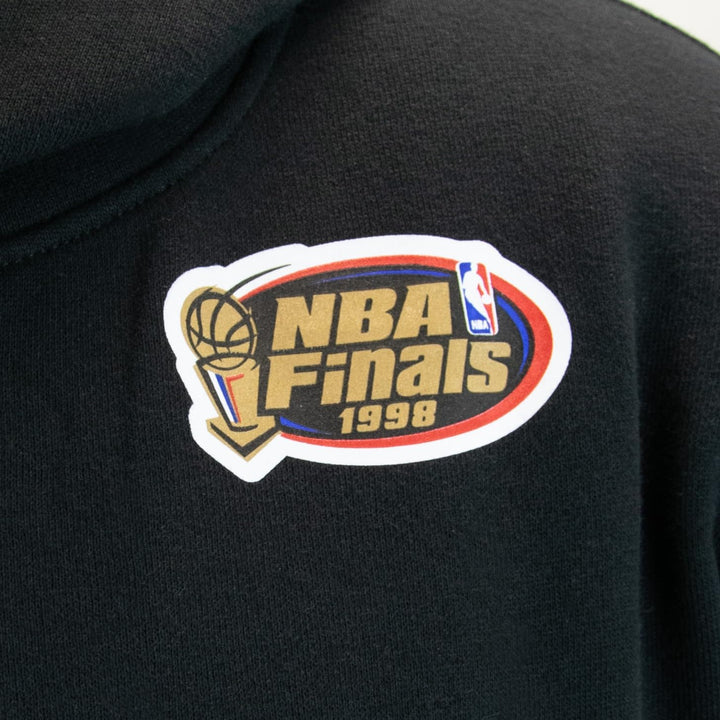 Mitchell & Ness NBA Game Time Fleece Hoodie Vintage Logo, Black Chicago Bulls, Schwarz M, Chicago Bu