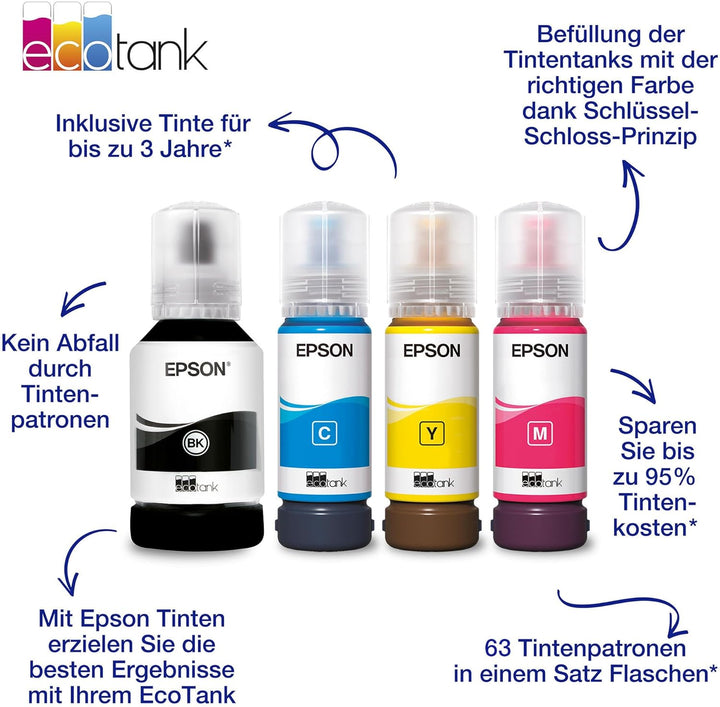 Epson C13T03R640 Tinte (4) Cyan, Magenta, gelb, schwarz 337 ml 25.500 Seiten Flasche EcoTank 102, st