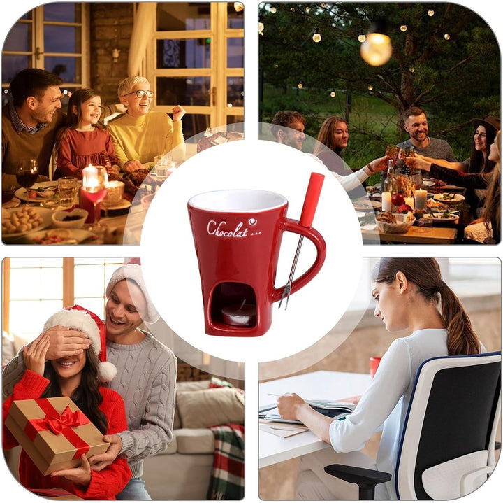 Generisch Schokoladen-Fondue-Becher | Schokoladenfondue-Set Kaffeetasse | Käse-Hot-Pot-Keramik-Schme