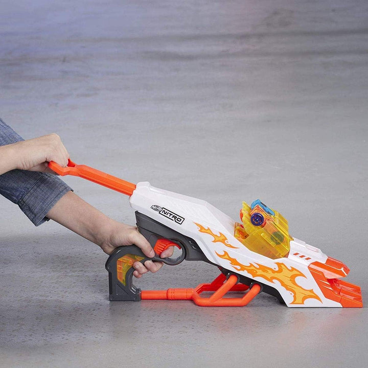 NERF Hasbro Nitro E0858EU4 Doubleclutch Inferno, Fahrzeugblasterset Multicolour