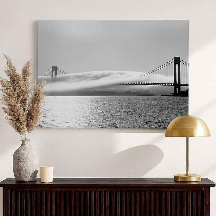 Bilder auf Leinwand 100x70cm Leinwandbild Usa goldenes tor brücke Gross Wanddeko Bild Schlafzimmer K