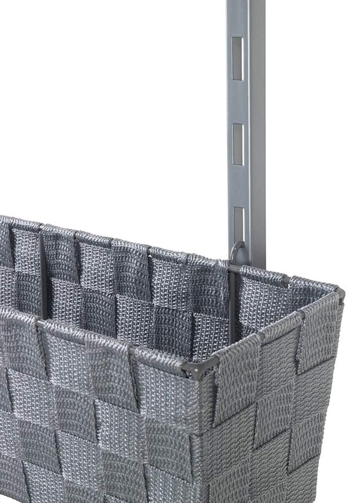 WENKO Türregal Adria 5 Etagen - Einhängeregal, 5 Etagen, pulverbeschichtetes Metall, 42 x 141 x 16 c