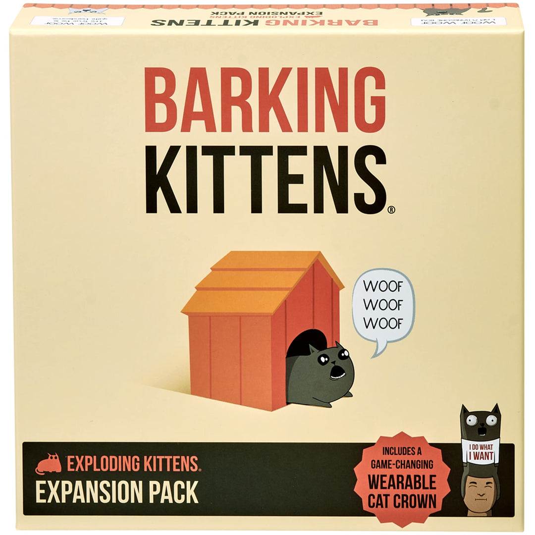Exploding Kittens Barking Kittens Expansion, 2-5 Players, Ages 7+ Expansion: Barking Kittens, Expans