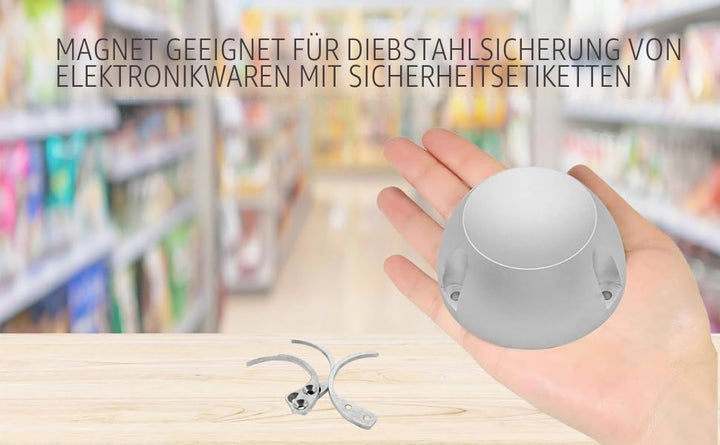 Magnetischer Sicherheitsetikettenentferner mit Haken Extra starke Magnete für Pins Geeignet für RF8.