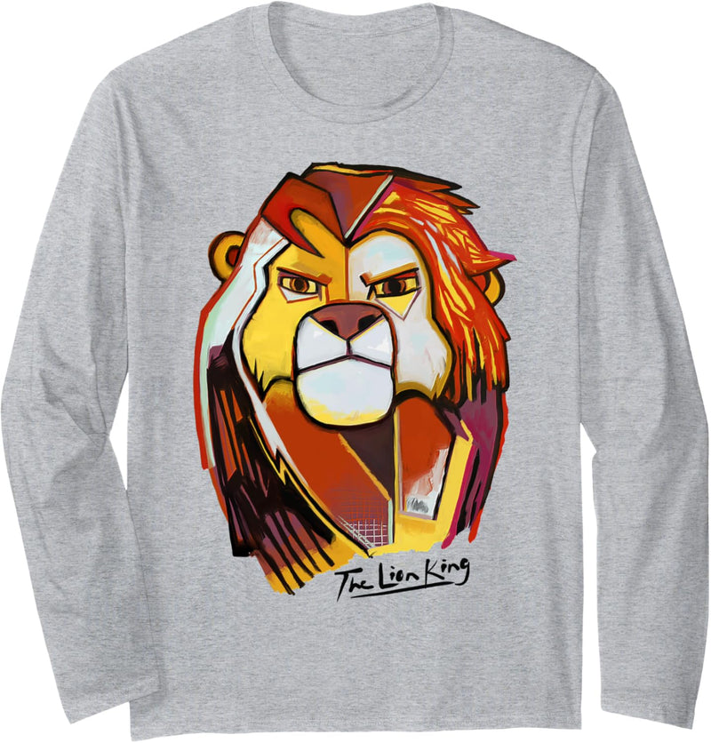 Disney The Lion King Simba Abstract Portrait Langarmshirt