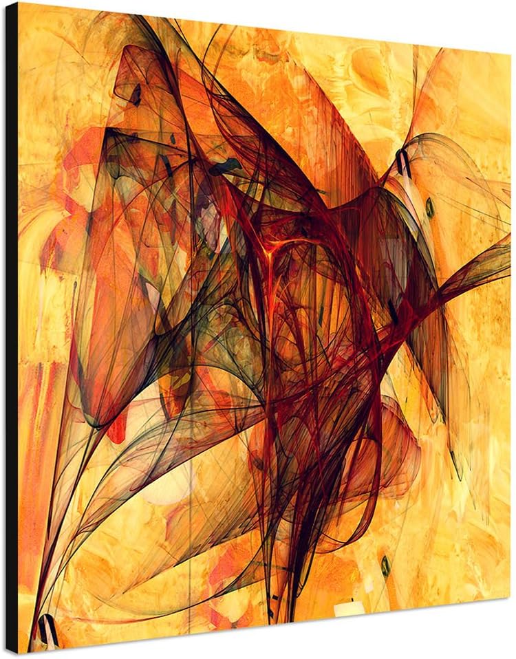 Paul Sinus Art Phantasie der Wärme - Abstrakt368_60x60cm Bild auf Leinwand Abstraktes Motiv quadrati