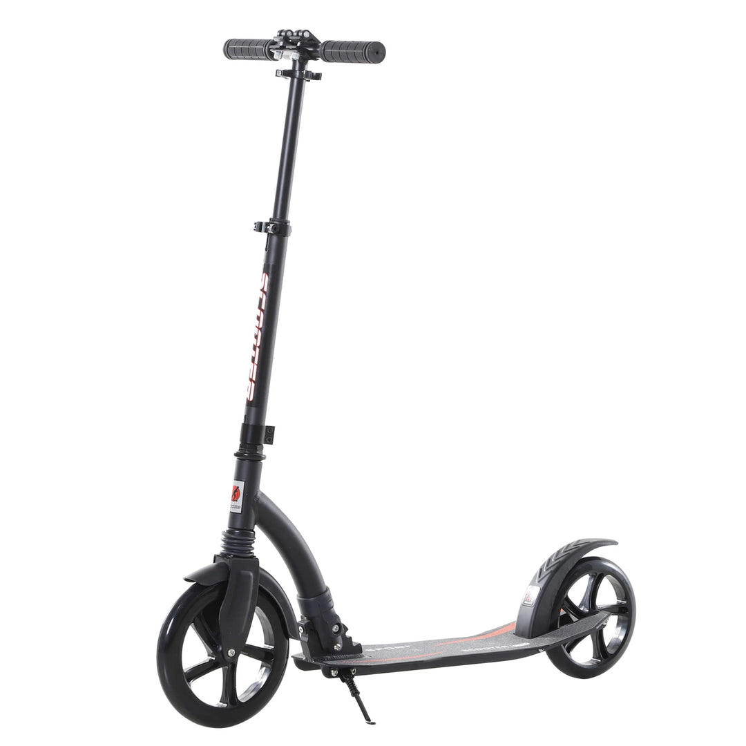 HOMCOM Kinderscooter, Kickscooter mit Stossdämpfung, Tretroller, Klappbar und Höheverstellbar, ab 14