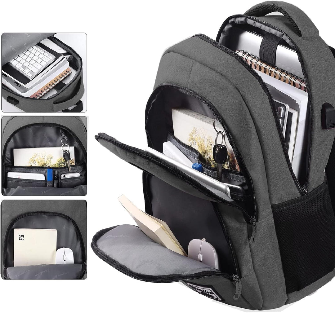 YAMTION 17.3 Zoll Laptop Rucksack Rucksack Schule Schulrazen Uni Schulrucksack Arbeit Rucksack (B6-D