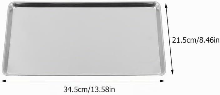 ULTECHNOVO Edelstahl Snackteller Rechteckig 34,5x21,5cm Poliert für Restaurant Zuhause Kalte Nudelpl
