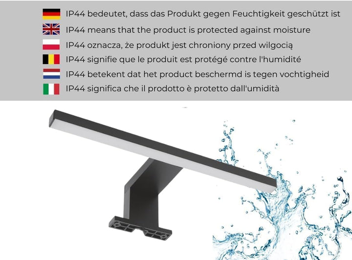 Weiss Badspiegel mit Beleuchtung 4000 K IP44 H:70 x B: 60 cm - Bathroom Mirror - Moderner Badezimmer