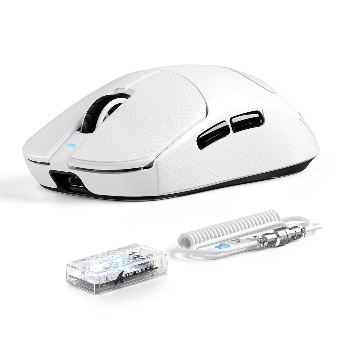 ATTACK SHARK X8 Serie Kabellose Gaming-Maus, 55–65 g Superleicht, PixArt PAW3395/3950 Sensor, BT/2.4