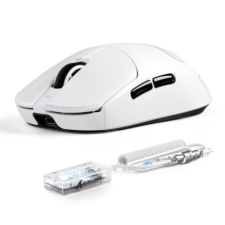 ATTACK SHARK X8 Serie Kabellose Gaming-Maus, 55–65 g Superleicht, PixArt PAW3395/3950 Sensor, BT/2.4