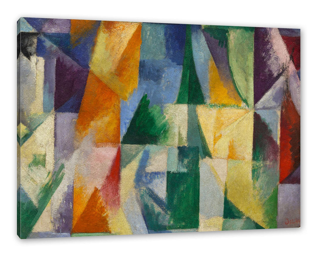 Generisch Robert Delaunay - Gleichzeitig geöffnete Fenster als Leinwandbild / Grösse: 100x70 cm / Wa