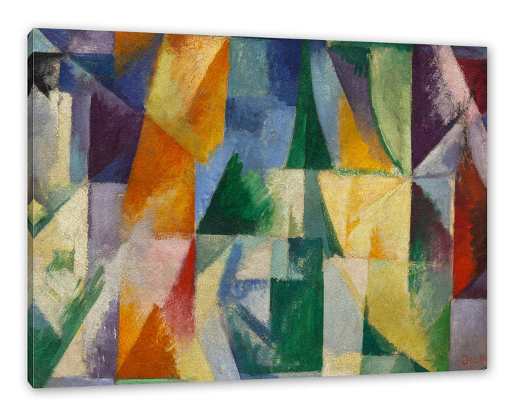 Generisch Robert Delaunay - Gleichzeitig geöffnete Fenster als Leinwandbild / Grösse: 100x70 cm / Wa