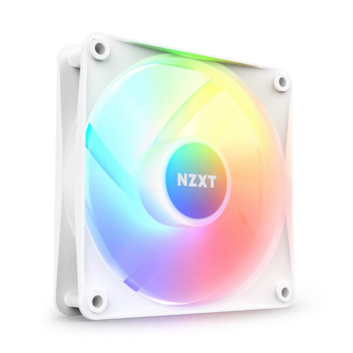 NZXT F120 RGB Core – 120 mm nabenmontierter RGB-Lüfter – 8 einzeln ansteuerbare LEDs – Halbtranspare