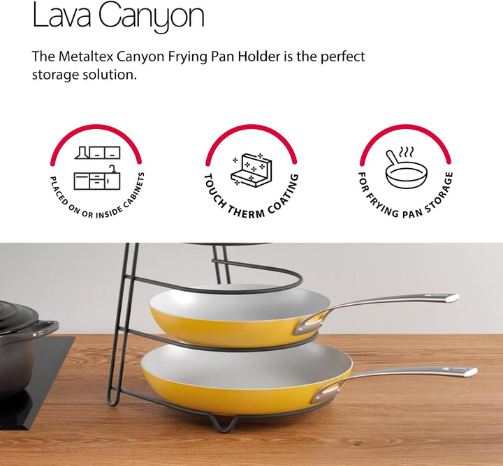 Canyon Lava Bratpfannenablage 24x26x23cm TouchTherm, Schwarz, Schwarz