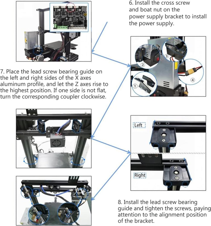 Ender 3 Dual-Z-Achsen-Kit 3D-Drucker-Teile Zubehör 3D-Drucker-Zubehör 3D-Drucker-Z-Upgrade-Kit mit L