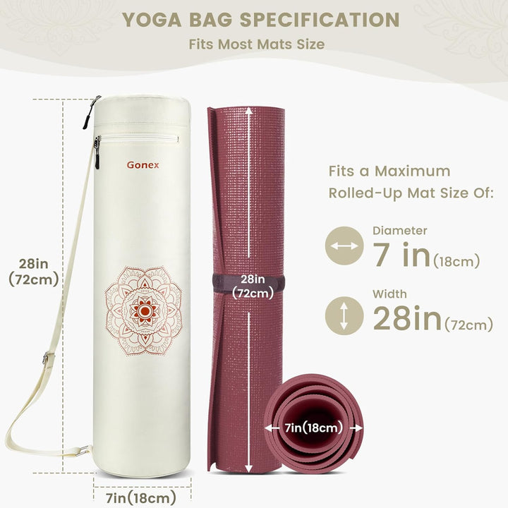 Gonex Yogatasche, Yogamatte Tasche Durchgehender Reissverschluss für Robuste wasserdichte Yogamatten