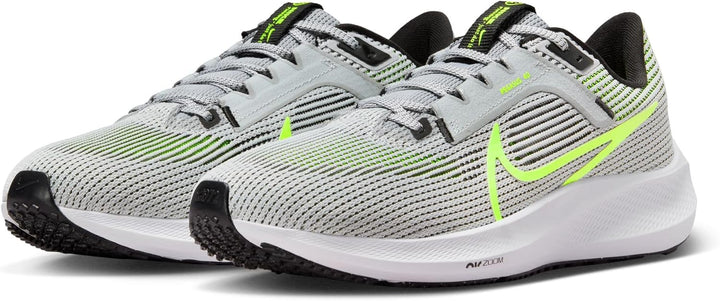 Nike Herren Air Zoom Pegasus 40 Sneaker 45 EU Wolfgrau Schwarz Weiss, 45 EU Wolfgrau Schwarz Weiss