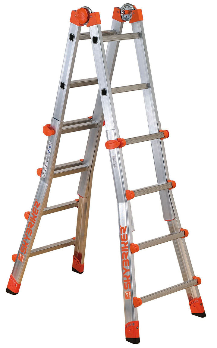 GIERRE AL020 - Escalera telescópica multifunción de aluminio PEPPina EN131 (4+4 peldaños) 4 + 4, 4 +