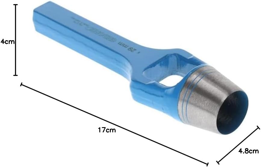 GEDORE Henkellocheisen für weiche Materialen, Ø 29 mm, Gummi Leder Dichtungen Stoff, rund, 175 mm la