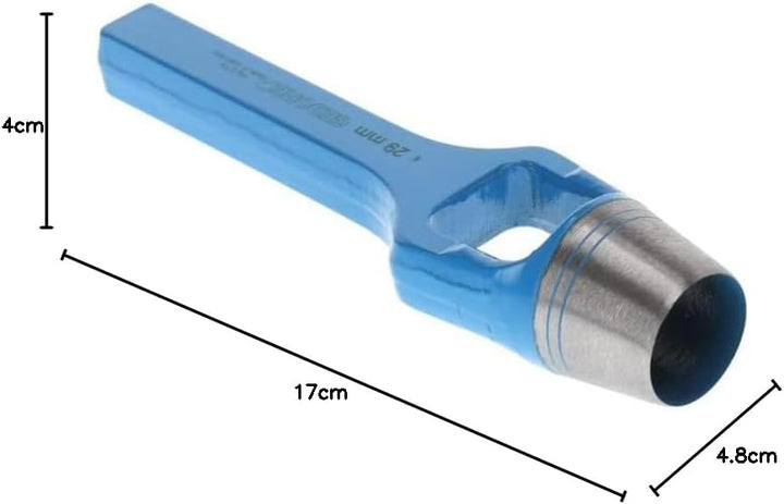 GEDORE Henkellocheisen für weiche Materialen, Ø 29 mm, Gummi Leder Dichtungen Stoff, rund, 175 mm la