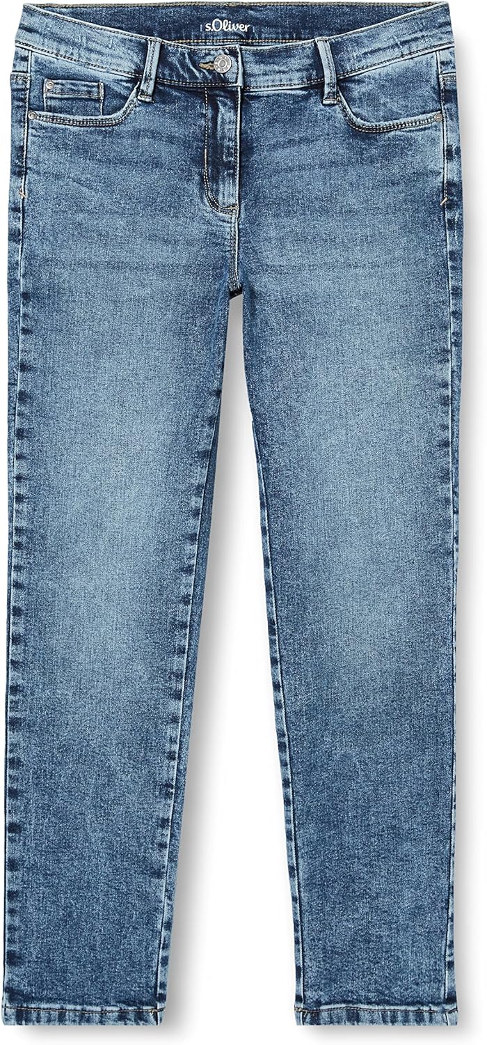 s.Oliver Mädchen Ankle Jeans, Suri Slim Fit 140 Slim Blau, 140 Slim Blau