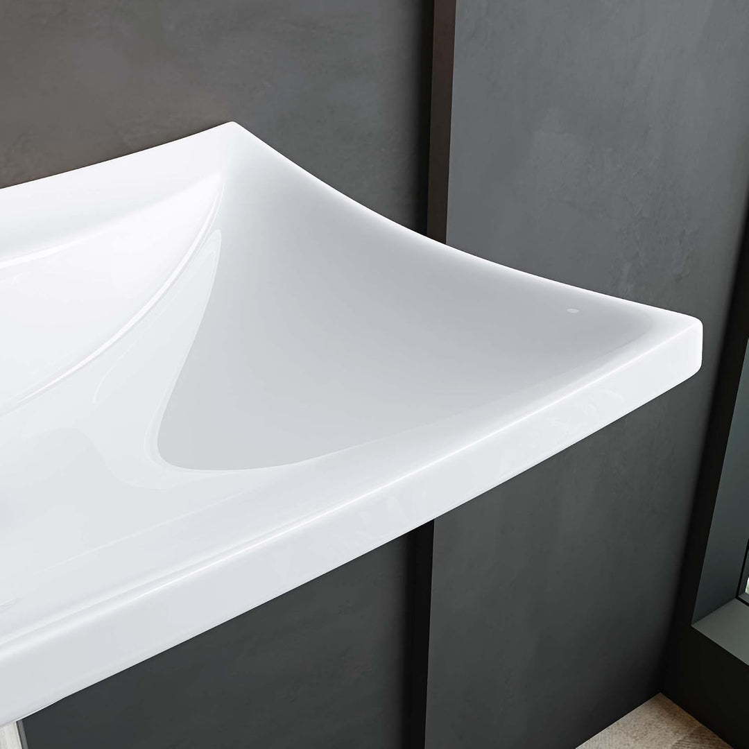 Mai &amp; Mai Aufsatzwaschbecken Brüssel709 mit Nano-Beschichtung Lotus-Effekt in weiss aus Keramik 1 Ar