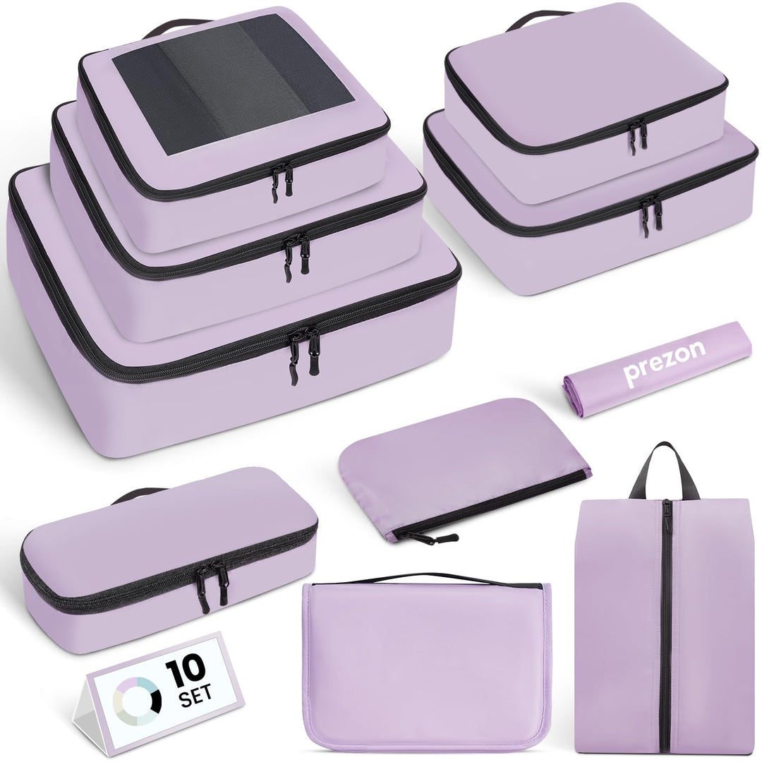 Packing Cubes for Suitcase 10 Set, Leichtgewichtige Gepäck Packing Organizer Packing Cubes für Reise