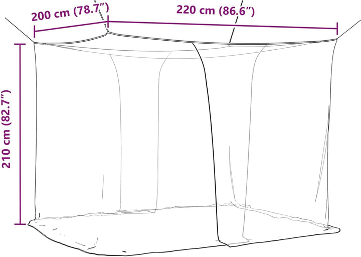vidaXL Moskito-Netz für das Bett 3 STK. 156 Mesh Weiss Polyester Weiss 220 x 200 x 210 cm 3, Weiss 2