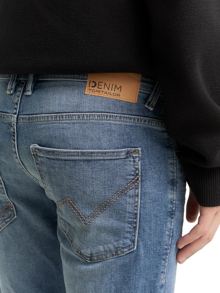 TOM TAILOR Denim Herren Skinny Culver Jeans aus Bio-Baumwolle 28W / 32L 10118 - Used Light Stone Blu