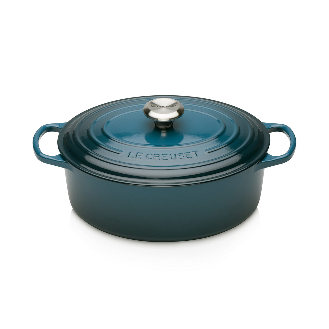 Le Creuset Signature Gusseisen-Bräter mit Deckel, Ø 27 cm, Oval, Für alle Herdarten und Induktion ge