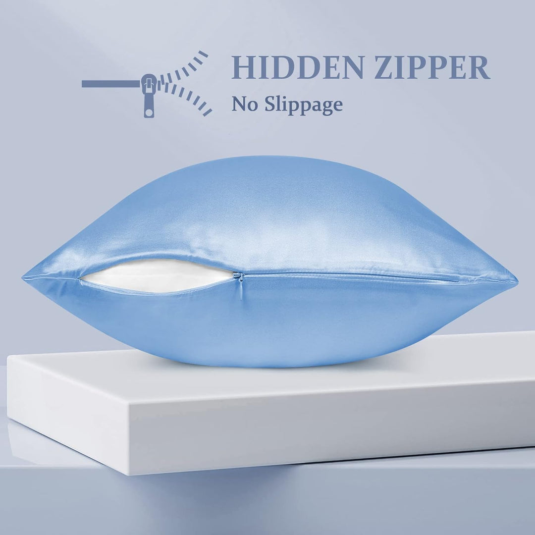 LULUSILK Kissenbezug, 100 % reine Seide, 16 Momme, mit verdecktem Reissverschluss, schont Haut und H