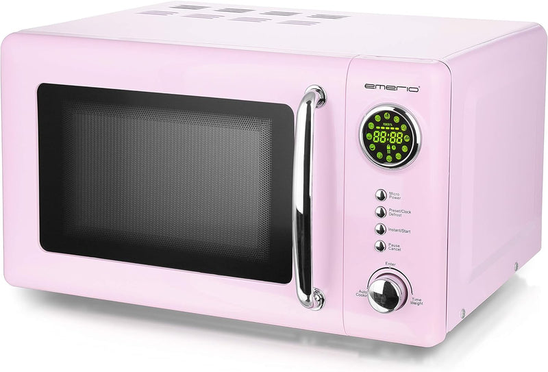 Rosa/Pink 700 Watt Mikrowelle 20 Liter Garraum Drehteller Retro Design Emerio MW-112141.1 Mikrowelle