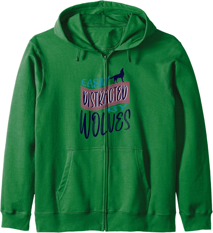 Abgelenkt durch Wölfe Wald Tier Natur Wolf Kapuzenjacke