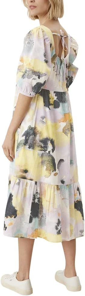 s.Oliver Damen 120.10.204.20.200.2113636 Kleid 38 Creme | Mehrfarbig, 38 Creme | Mehrfarbig