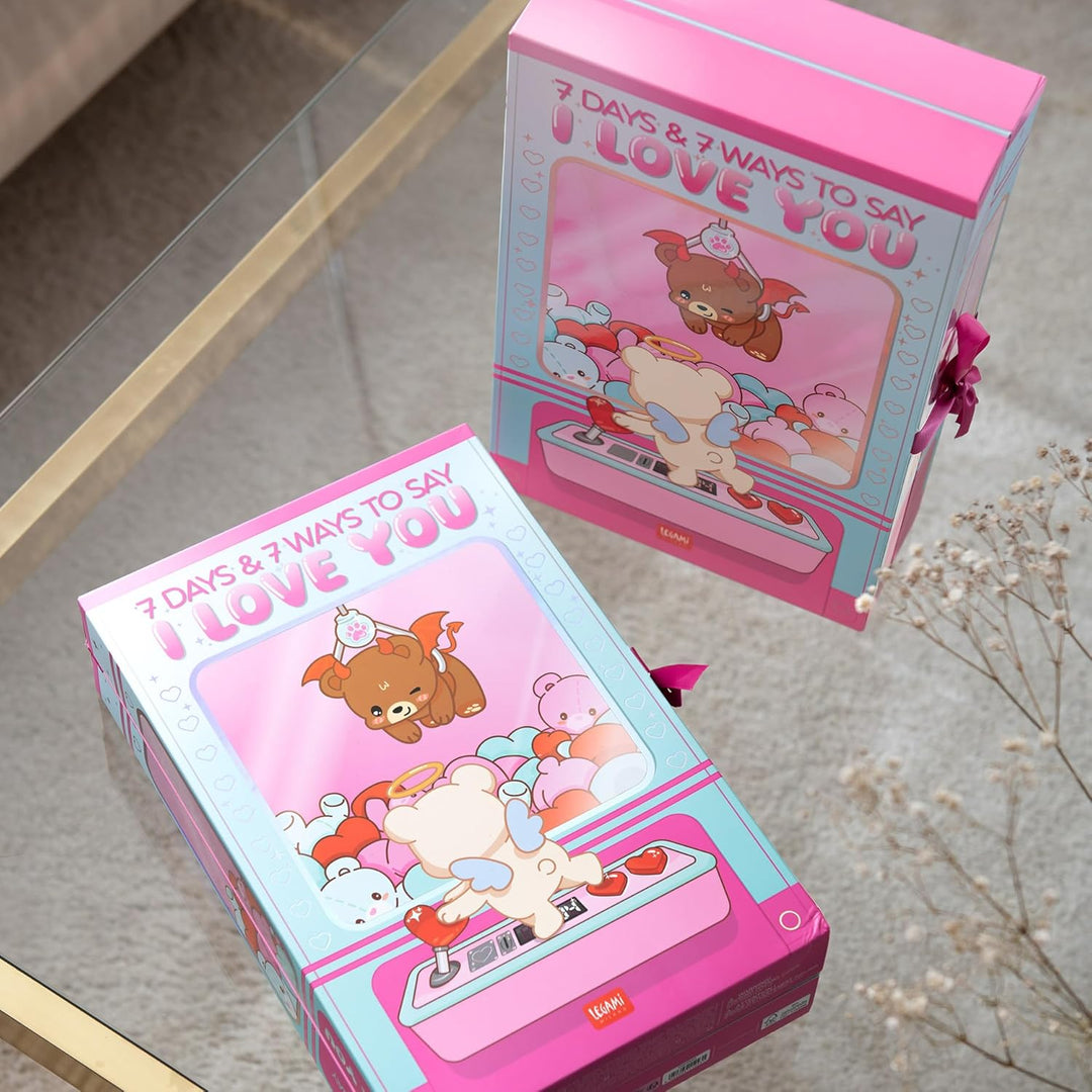 Legami - Box mit 7 Überraschungen - 7 Days und 7 Ways to Say I Love You, mit UV-Lack-Details, Gesche