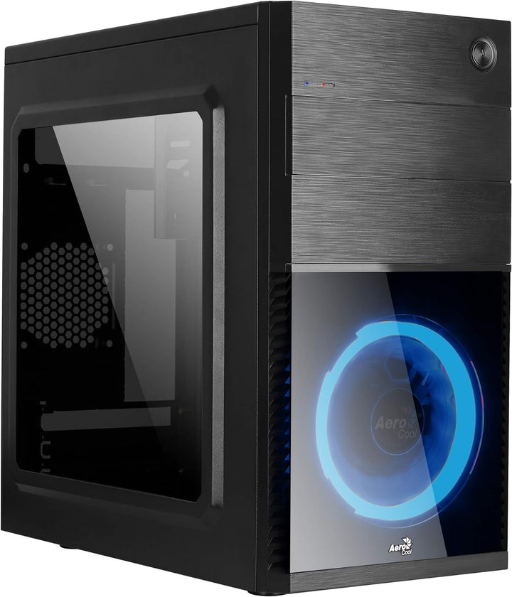 Aerocool CS105BL, Computergehäuse, Acrylfenster, Frontlüfter Blau CS105, Blau CS105